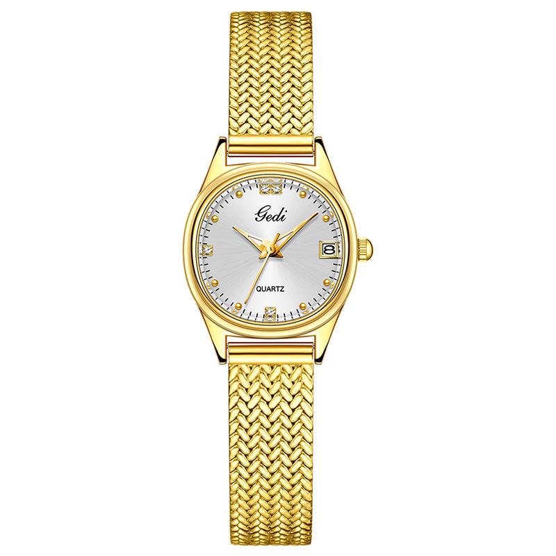 Golden Wheat Ear Women'S Watch, Small And Exquisite High-Value Retro Watch, Waterproof High-End Quartz Watch