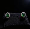 Fashion Jewelry Simulation Sapphire Ruby Vintage Ring Stud Earrings Pendant Necklace Women's Jewelry Set