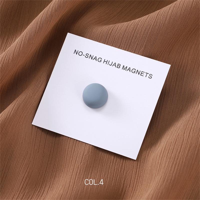 New 54color Matte Silk Scarf Hijab Magnet Brooch Strong Magnetic Buttons Round Shawl Dual-use Collar Clip Cufflinks
