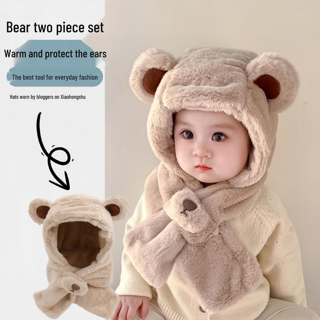 Super Cute Baby Ear Protection Scarf Hat - Warm, Thick Unisex for Autumn/Winter