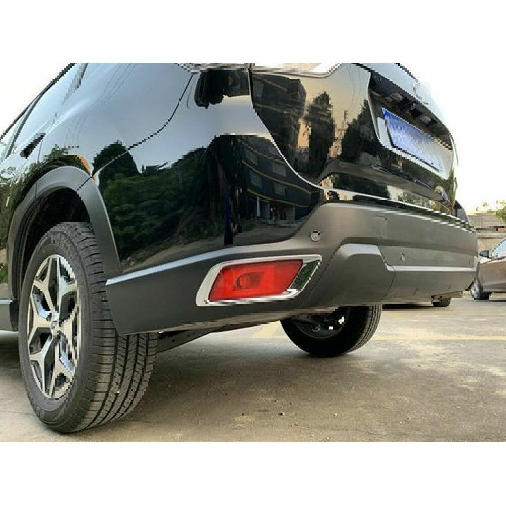 Chrome Rear Fog Lamp Light Bumper Cover Trim For Subaru Forester 2019-2022 2PCS