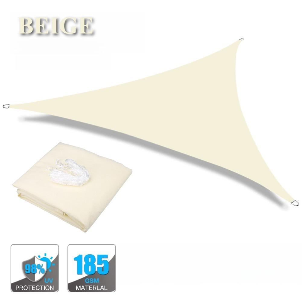 

Waterproof Garden Shade Sail 2/3/5/7M Triangle Garden Canopy with Ropes UV Block Patio Sunshade Sunscreen Awnings Sun Shelter 200x200x200CM бежевий