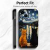 Van G-Gogh Starry Sky Cat Art Phone Case Phone Case Soft Packaging Lightweight For iPhone17 16 15 14 13ProMax