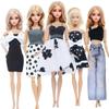 5PCS White Yellow Doll Clothes for 11.5 Inch Girl Doll 30cm Doll Dress Outfit Wedding Gown Kids Toy Accessories