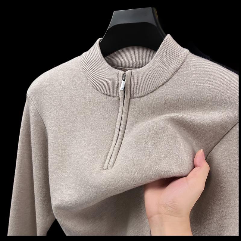 

Мужской однотонный свитер на молнии Yiliteng M