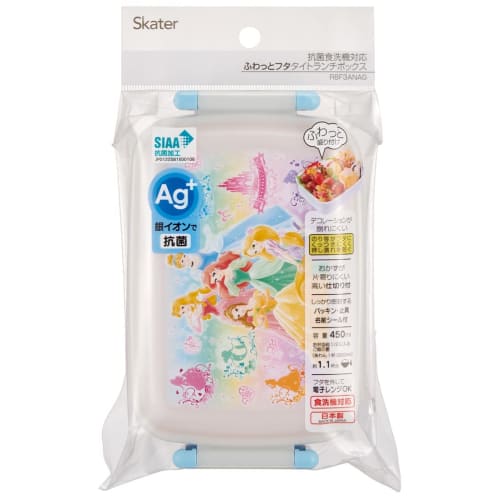 Skater Children's Antibacterial Lunch Box Fluffy 450ml Disney Princess 22 Girls Made in Japan RBF3ANAG-A