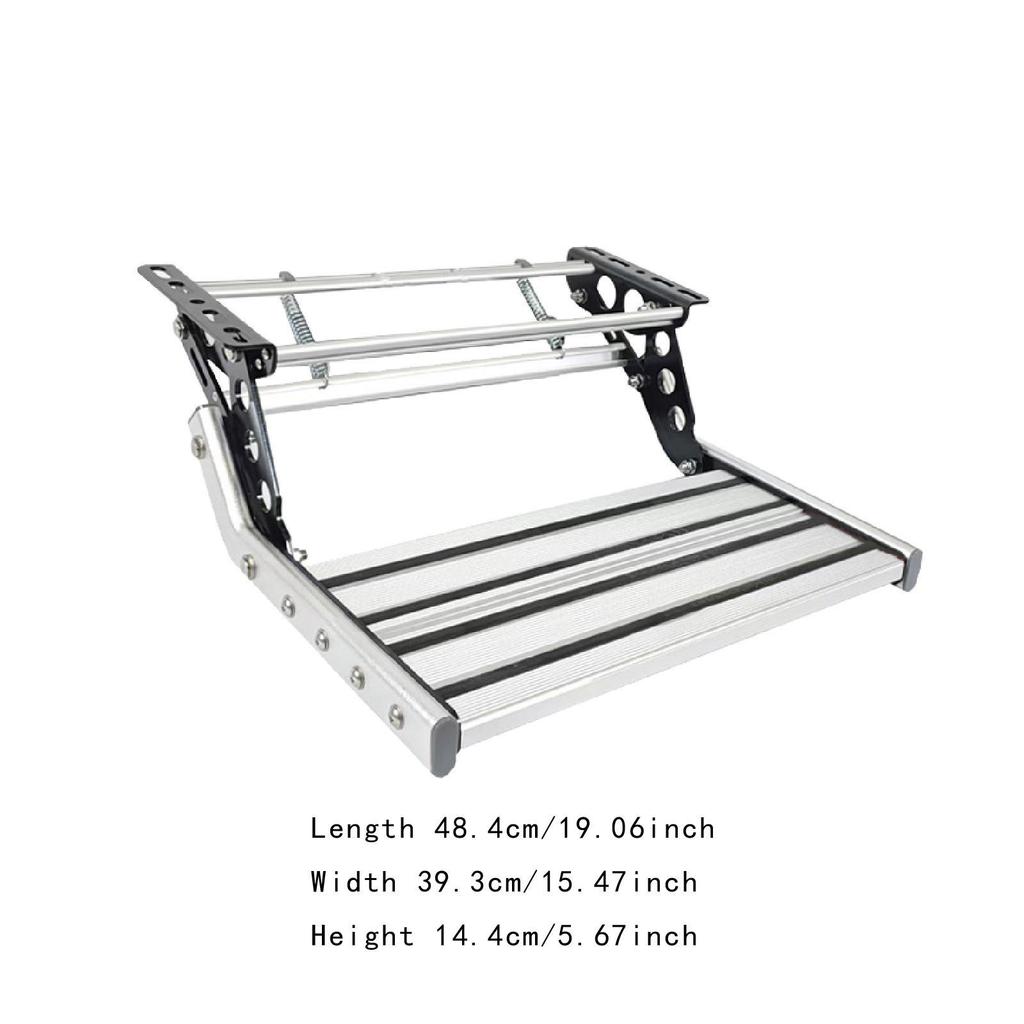 Foldable Step for RV Travel Trailer Lightweight Aluminum Accessory Safe Use