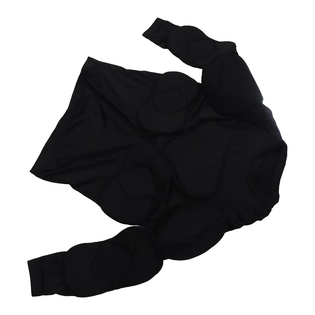 Jersey Long Sleeve Padded Shirt Spleen Elbow Protection Breathable Football Chest Padded Shirt L