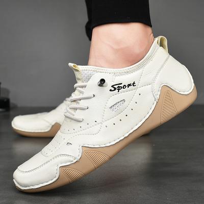 Men Casual Shoes Fashion Lace-Up Solid Sneakers Men Leisure Walking Outdoor Shoes Driving Flats Loafer Male Summer Luxury Loafer