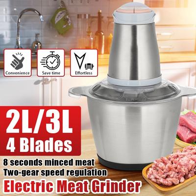 250W 2L/3L Food Grade Stainless Steel Electric Meat Grinder 220V Food Grinder Crusher
