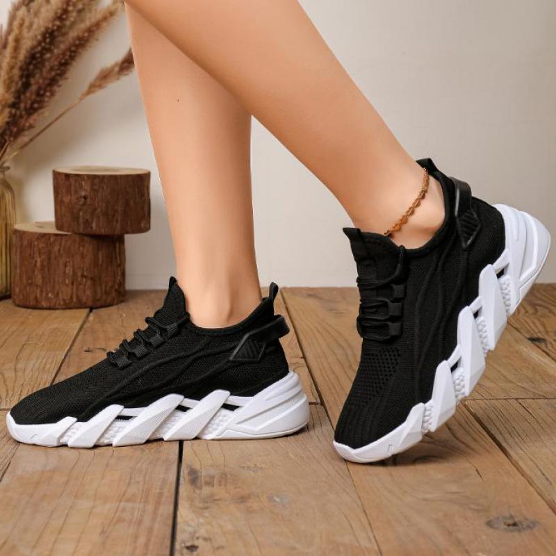 Fashion Spring Summer White Sneakers for Women Breathable Knitted Sneakers Mesh Casual Sports Shoes Woman Comfort Walking Shoes Female