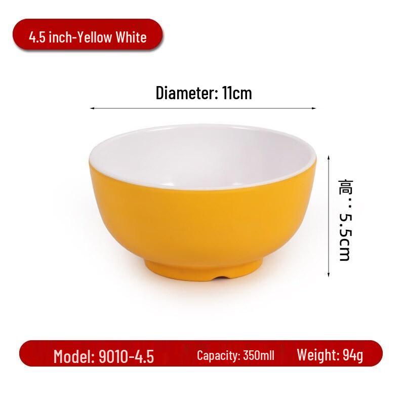 Melamine Double-Color Rice Bowl Set