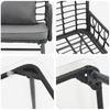 Garden Furniture Set 4 Pcs Black and Anthracite Poly Rattan