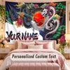 Dragon (1) Theme Wall Tapestry Customized With Name Text Personalized Hanging Tapestry For Bedroom Living Room Decor