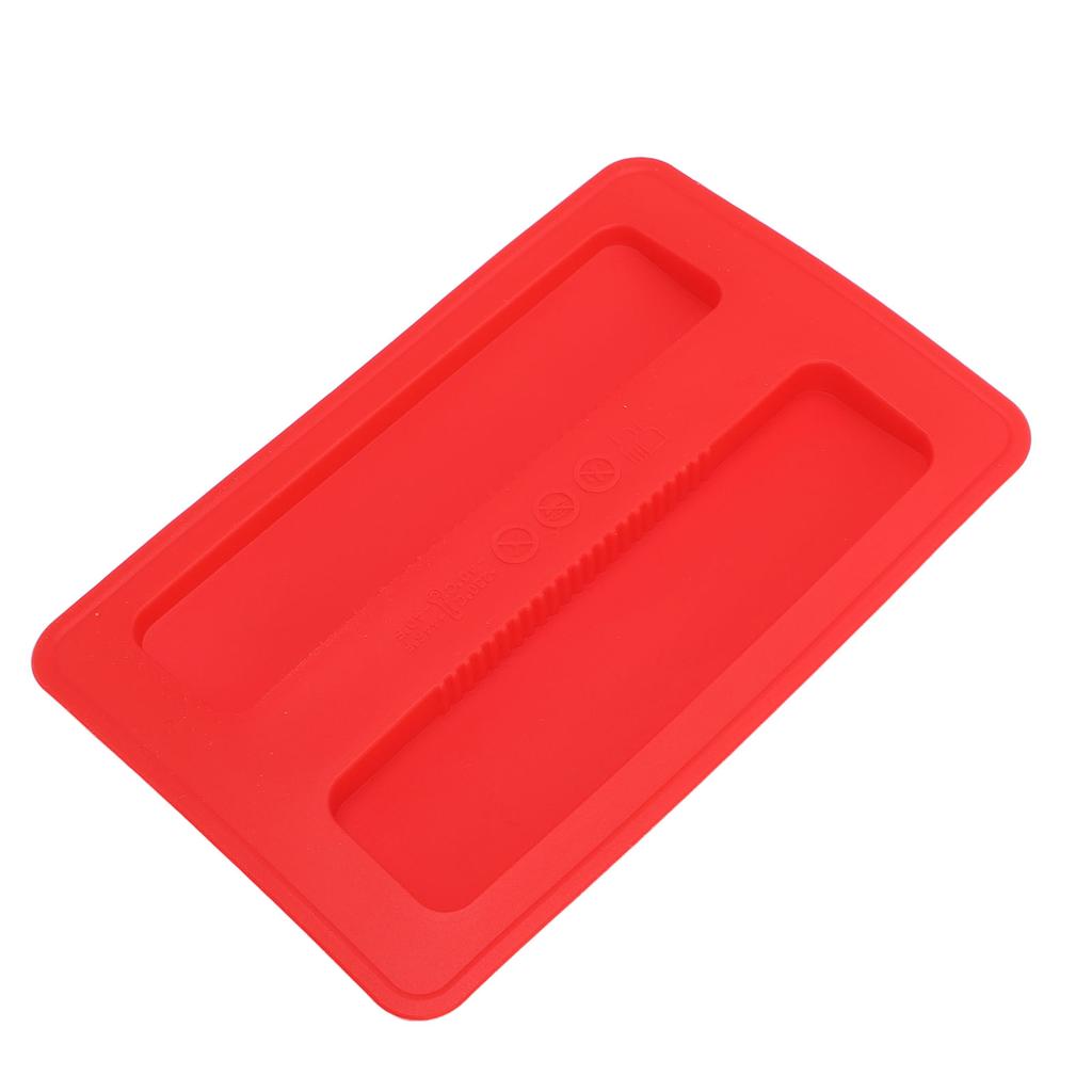 Silicone Toaster Cover 15.8x10.4x1.2cm Soft Flexible Reusable Bread Maker Lid for Home Red