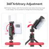 Camera Hot Shoe 360 Rotatable Phone Mount Holder Tripod With Cold Shoe For Mic Light Phone Clip For iPhone 15 Pro Smartphone
