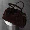 Oversize'owa Casualowa Torba Bowlingowa ze Skóry Zamszowej Unisex Miękka Torba na Ramię Codziennego Użytku w Kolorze Brązowym Beżowym Czarnym