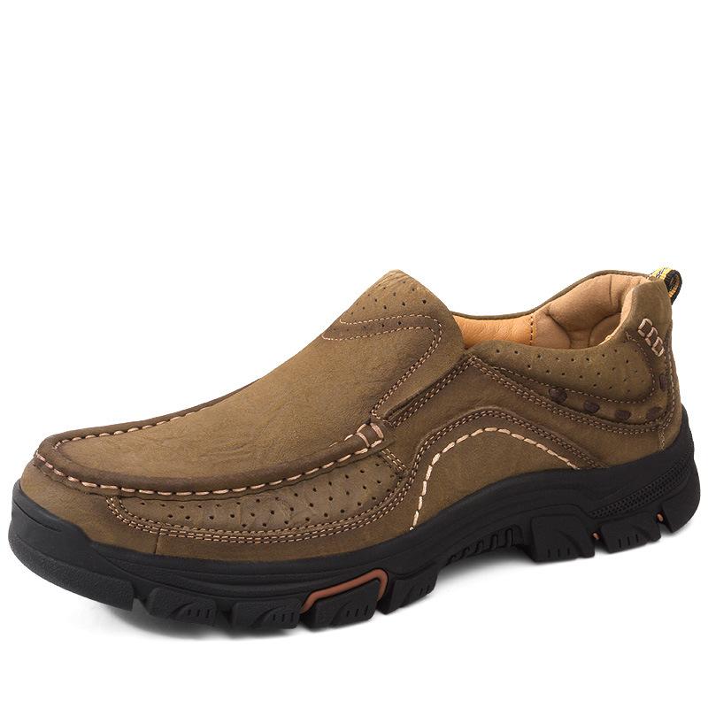 

Большие размеры 46, повседневная кожаная обувь, мужская спортивная обувь для скалолазания, обувь для мужчин с рукавами для ног, обувь для отцов среднего возраста 46