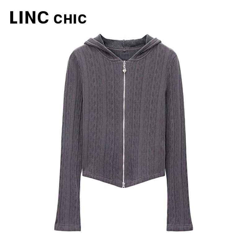 Jinyujie Women's Slim Fit Hooded Knit Cardigan S251CR198Y