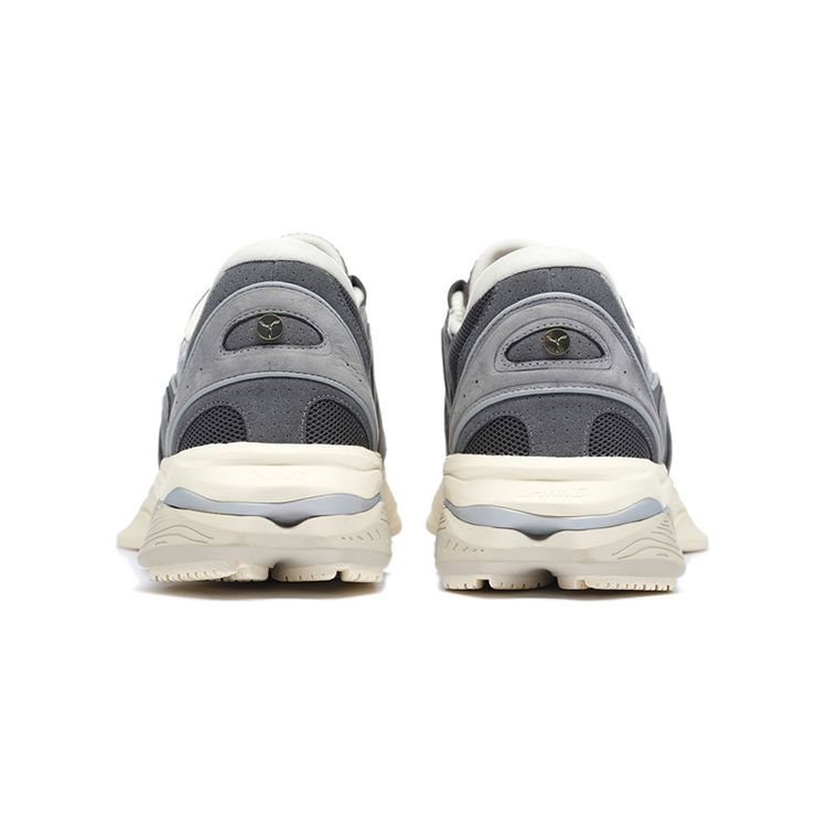 Li-Ning 1990 Lava Retro Thick Sole Height Increasing Non-Slip Wear-Resistant Low-Top Casual Shoes Men Sneaker Gray ALFS193-3