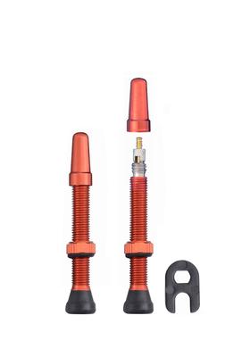 MagicOne Tubeless Valve Aluminum 2 Pieces Red [Presta Style/44mm] YD-4730