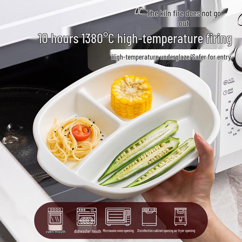 Ceramiczny talerz z podziałką do kontroli porcji