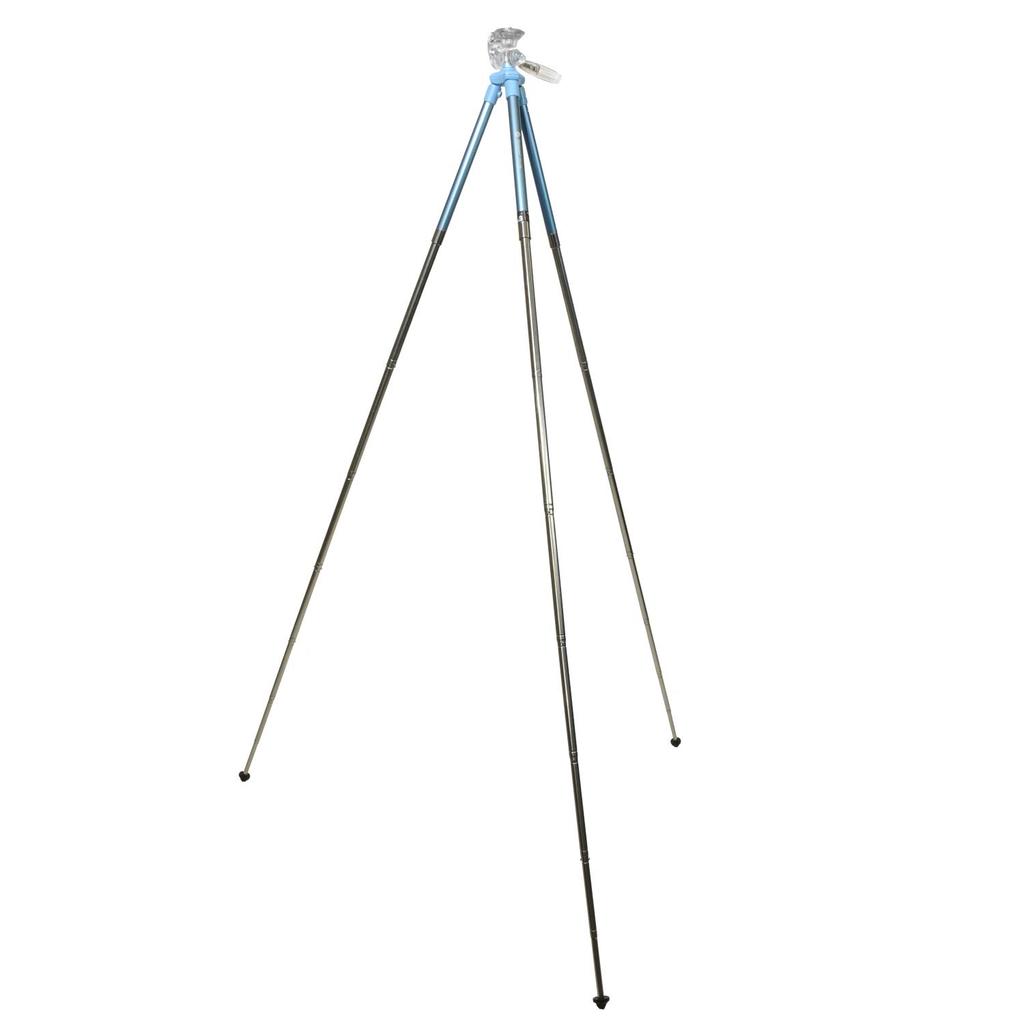 Fotopro Compact Tripod FZ-158 Blue, 8-Section, 2-Way Head, Lightweight Aluminum, 817693