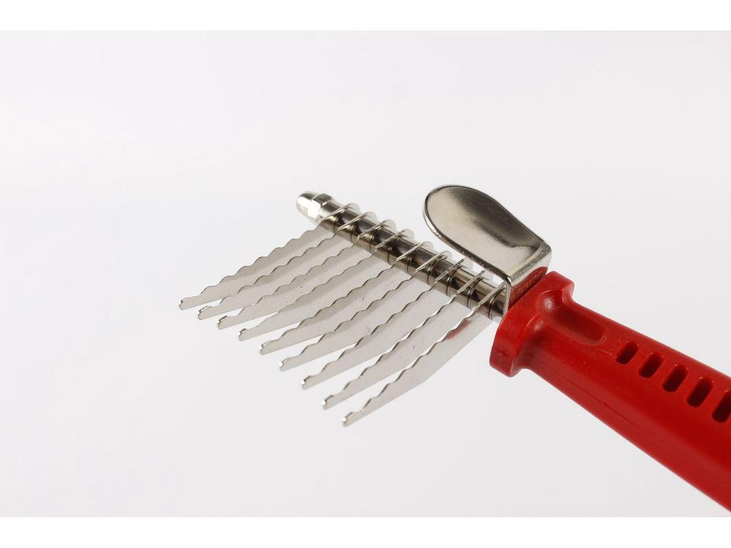 Pet Hair Removal Brush & Flea Comb with Stainless Steel Needles for Cats & Dogs