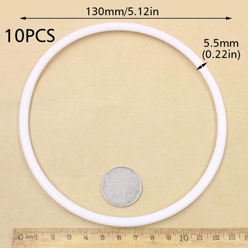 

10 шт. Пластиковый ловец снов для самодельных пластиковых колец, подвесных колец, обручей для макраме, настенных поделок, поделок своими руками 60/85/100/110/130 мм 130mm