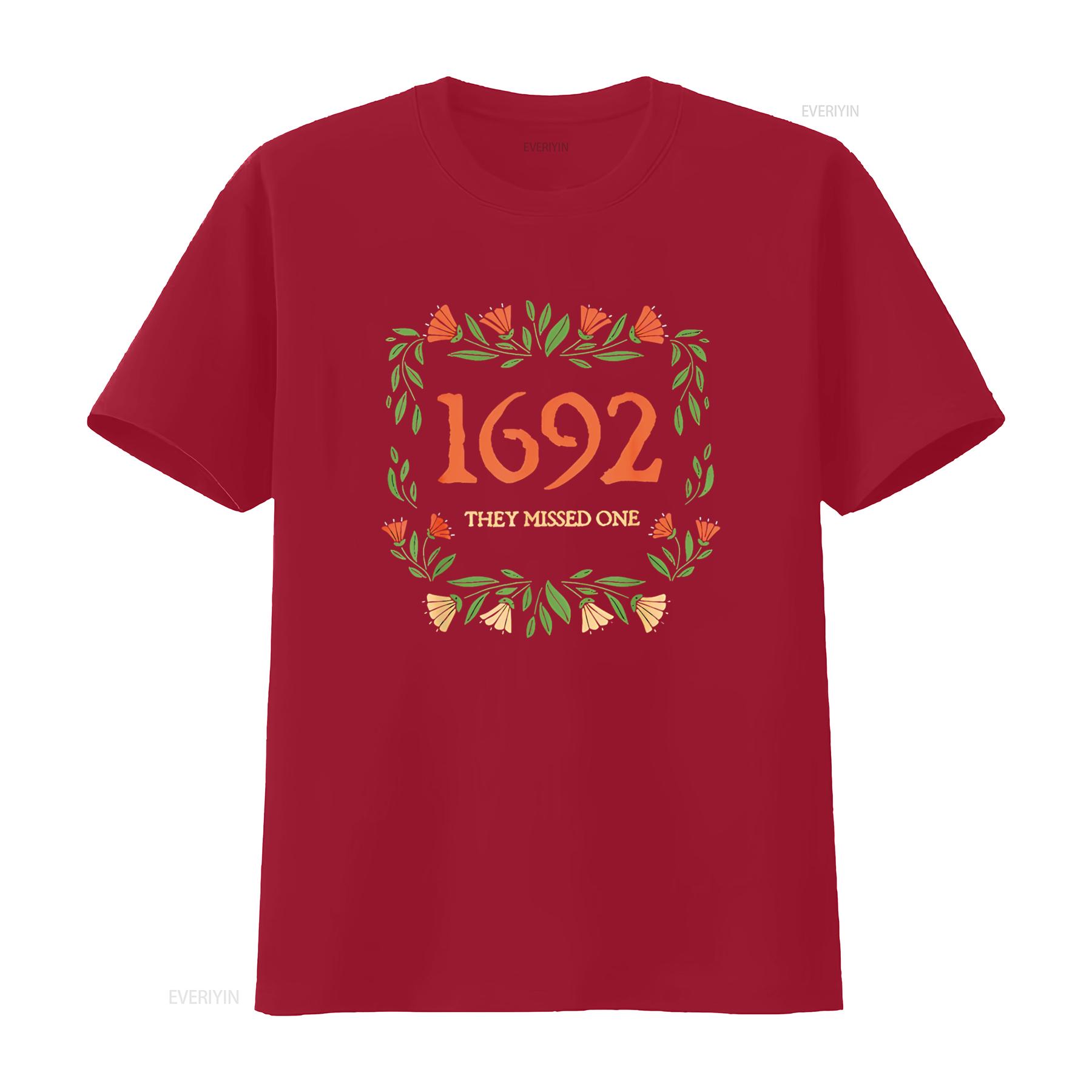 

1692 they missed one T Shirt vintage Washed Top For Everyday Wear Unisex graphic Stylish Slightly streetwear homme Soft Casual S