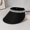 Summer new breathable shell hat anti-ultraviolet sun hat simple and versatile can tie ponytail empty top hat women