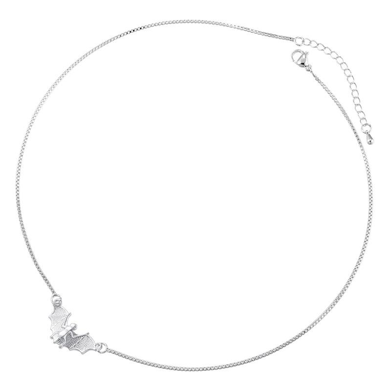 

Design Copper Gilded Bat Necklace Female Personality Fun Funny Halloween Collarbone Chain Vl713