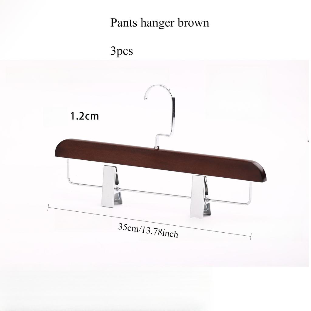 3pcs Non Slip Wide Shoulder Hanger Wooden Heavy Duty Strong Coat Hangers,Smooth Finish 360° Swivel Hook Solid Wood Hangers Shirt Suit Closet Organizer