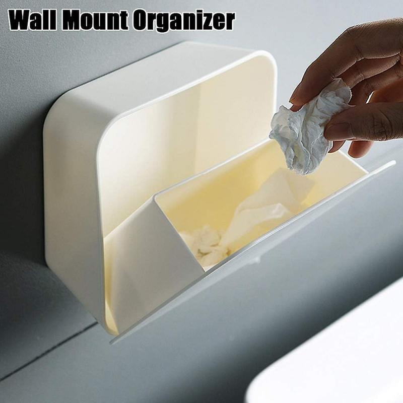Uchwyt na waciki montowany na ścianie, Pudełko do przechowywania wacików kosmetycznych, na waciki bawełniane, patyczki kosmetyczne, Q-Tips, płatki kosmetyczne, pojemnik do przechowywania płatków do demakijażu