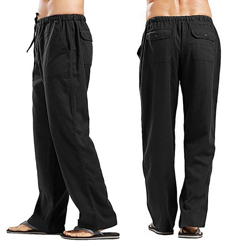 Men's Plus Size løse bukser Bukser Elastiske midjer Rette festbukser Streetwear