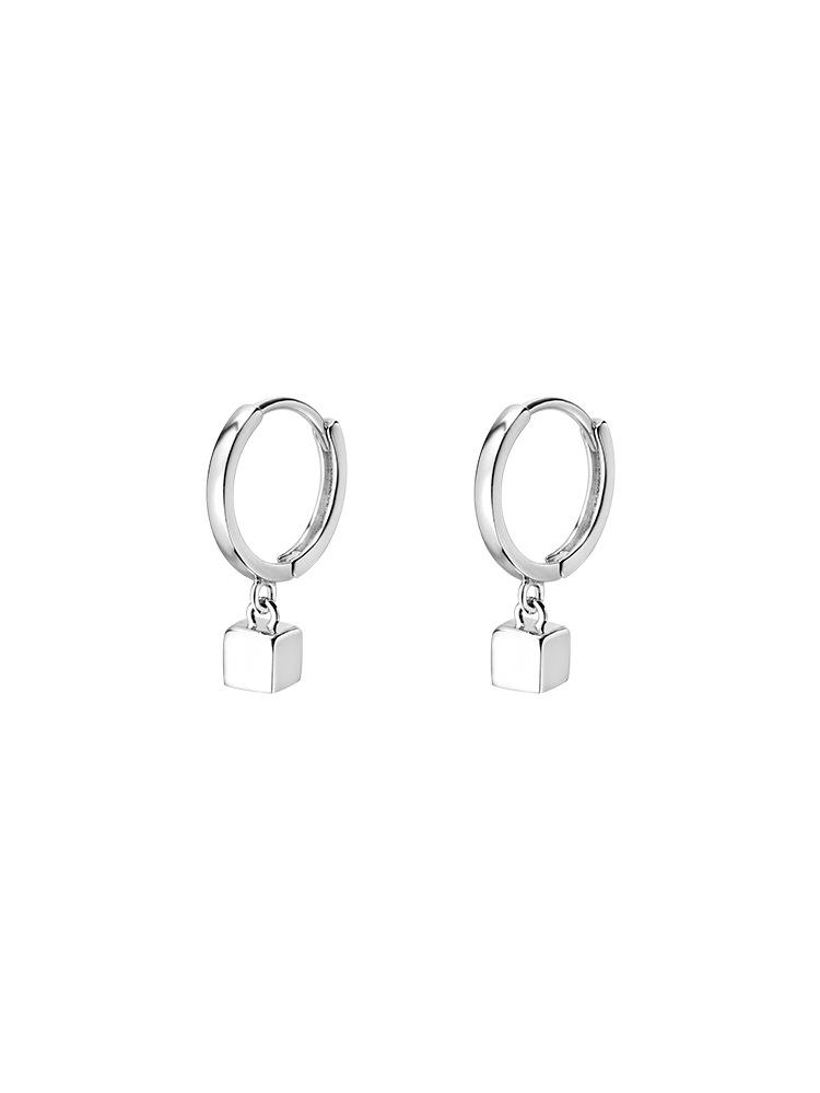 925 Sterling Silver Geometric Square Ear Cuffs - Cold Style 2021