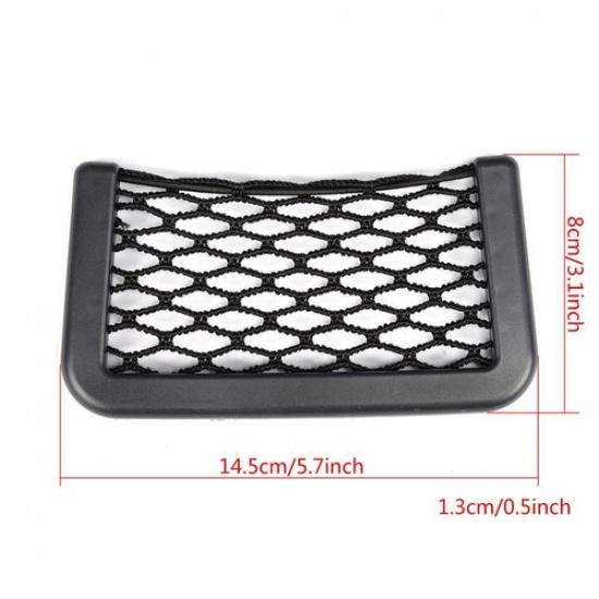 Car Seat Side Back Mesh Interior Storage Net Bag Pocket Phone Gadget Holder