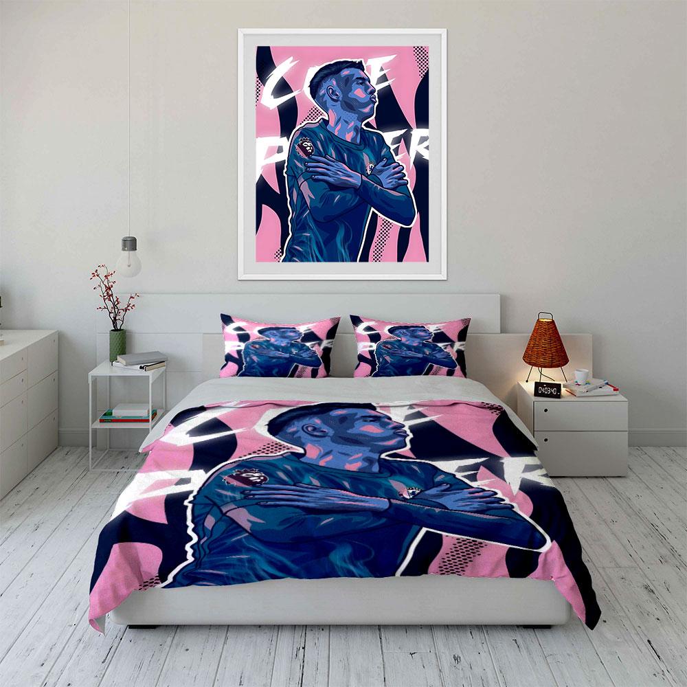 Blue Athlete Graffiti Design. Bedding Sets Duvet Cover Sets Duvet Covers Pillowcases(1 * Duvet Cover 2 * Pillowcases Without Duvet Insert)