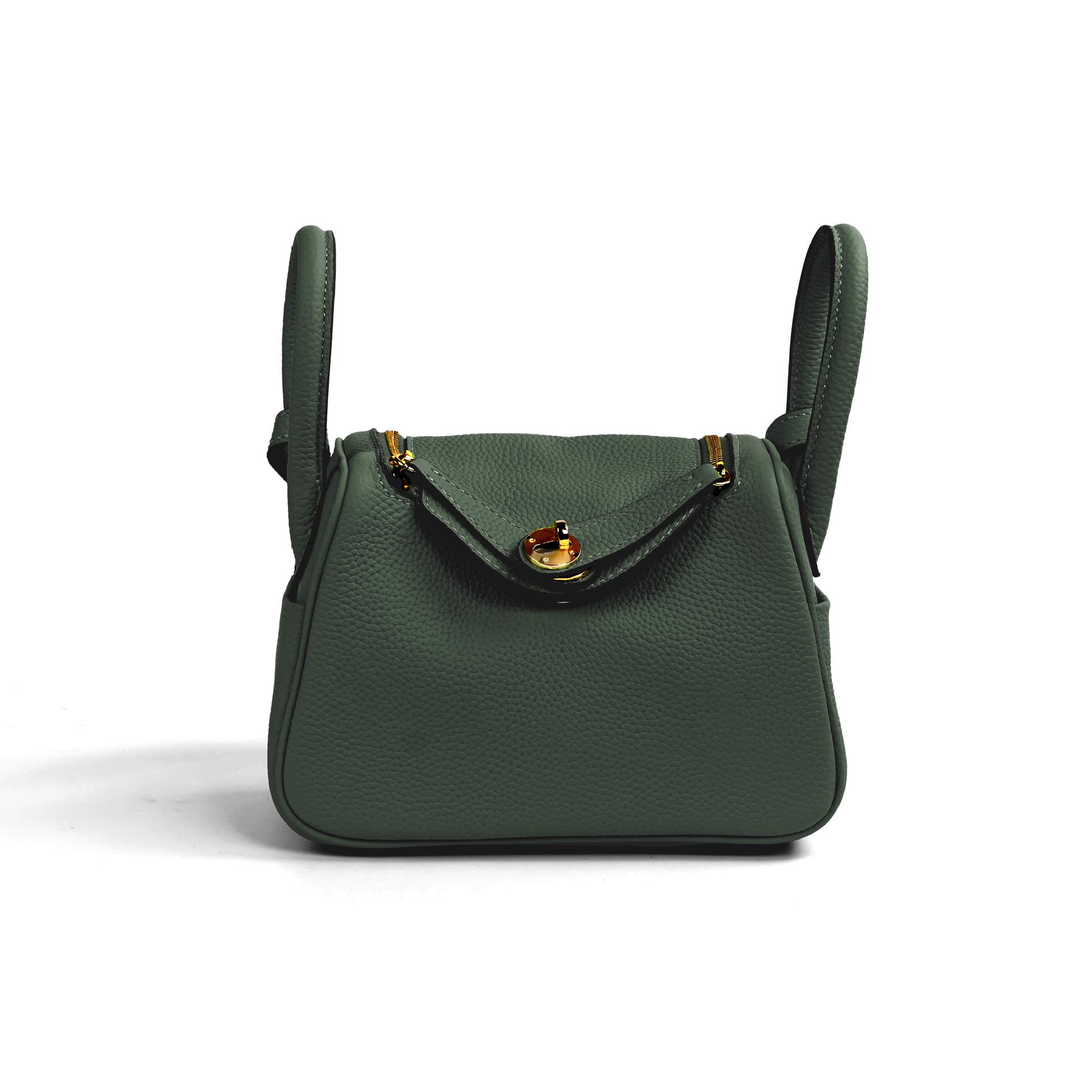 

2025 Жіноча Універсальна Сумка-подушка Lindy з коров ячої шкіри через плече Large: L26*W14*H17cm (Short Strap)