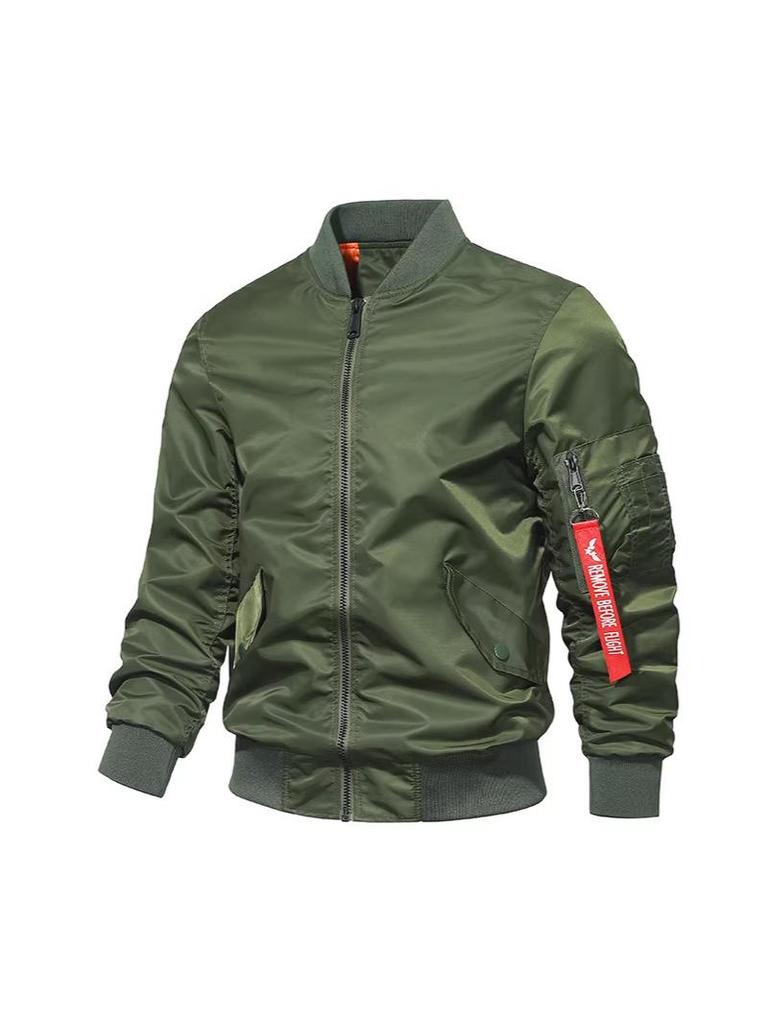 Hochwertige MA1 Fliegerjacke für Herren - Lässige Arbeitskleidung mit Stehkragen 2219