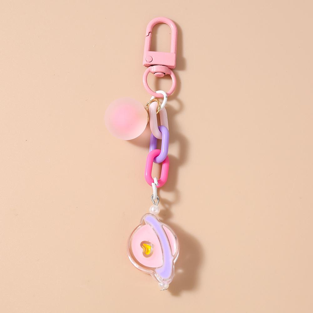 Cute Star Keychain Love Heart Key Ring for Women Girls Handbag Pendant DIY Kid's Jewelry Gift