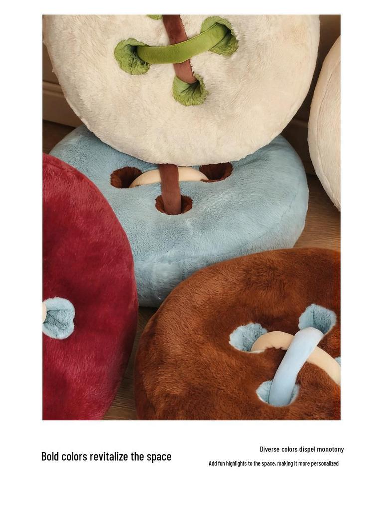 Retro Button Cushion Pillow - Decorative Sofa & Bed Backrest, Home Ornament & New Year Gift