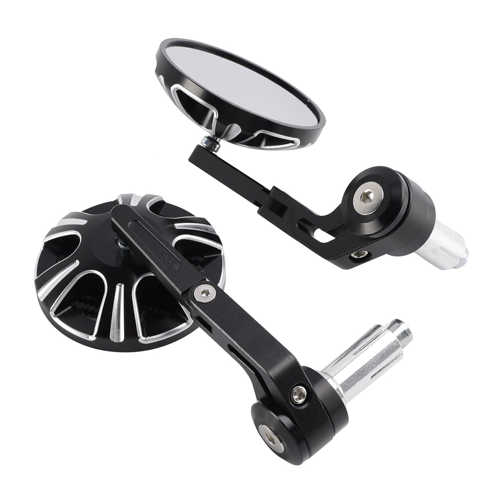 

Artudatech 22mm/25mm (7/8 ) Handlebar End Mirrors with Aluminum Carbon Fiber Back for 22mm/25mm (7/8 )