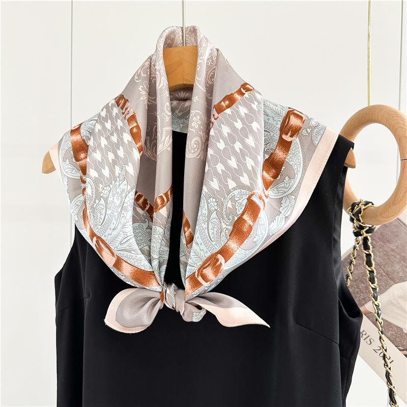 New Printed 11 Mmi Silk Silk Scarf Women's Spring and Summer Fashion Versatile Mulberry Silk Scarf 71 Chinese Scarf Shawl