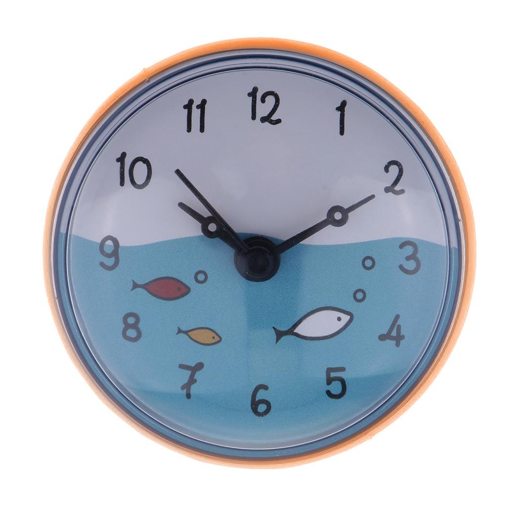Shower Bath Time Display Wall Clock Machine Blue Silicone Modern Decor for Bathroom and Shower