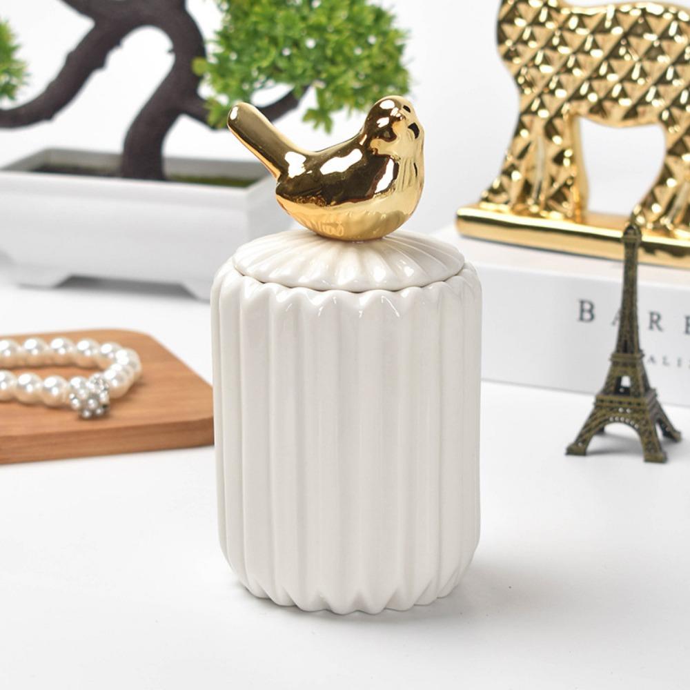 Desktop Small Animal Cotton Swab Storage Box Jewerly Box Toothpick Jar Toothpick Storage
