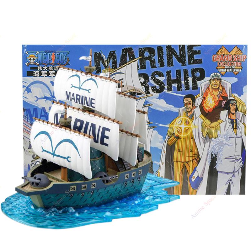 Anime One Piece Figure Luffy Thousand Sunny Going Merry Boat Pirate Ship Figurine Toys Action Figures Shanks Diy Assembly Model