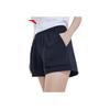 Anta Solid Color Elastic Waist Woven Breathable Shorts Women Shorts Black 962228316-3