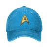 Star Treks Science Fiction TV Series Washed Denim Cap Casual Baseball Caps Adjustable Hat Summer Unisex Baseball Hats
