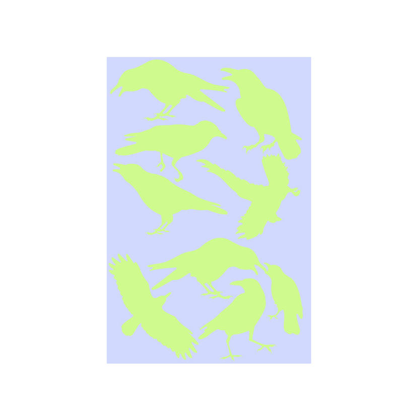 Funny Bat Fluorescence Wall Decal Cartoon PVC Halloween Luminous Stickers Waterproof Cute Night Glow Bat Decal Cartoon